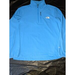 The North Face Men's TNF Apex Jacket Half Zip Soft Shell Blue Size XL